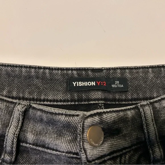 High Stretch Mid-Rise Barrel Jeas Fashion Black Animation Graphics Sz 28 - Picture 14 of 15